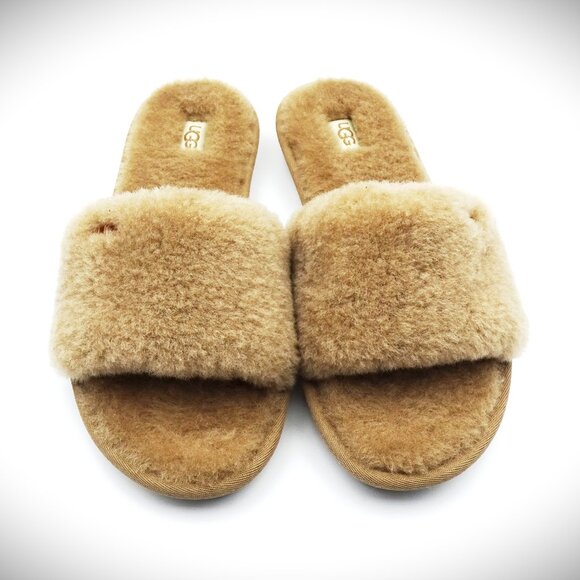 UGG AUSTRALIA Cozette Genuine Shearling Slipper in Che Color Size 8 - Picture 2 of 7